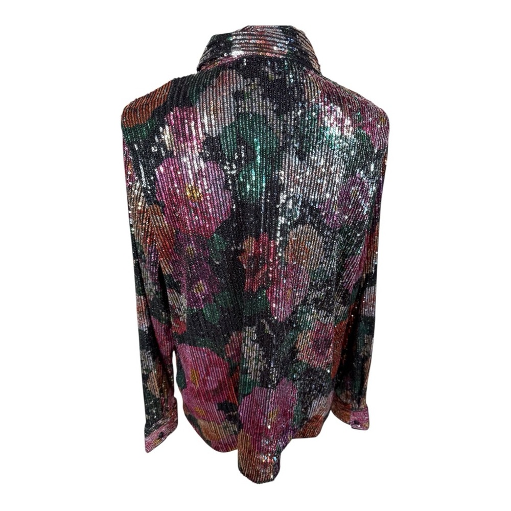 New Sequin Floral Women's‎ Top - Picture 3 of 8